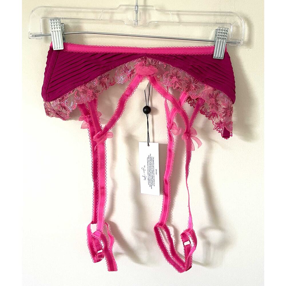 For Love & Lemons High Waist Lace Garter Belt Pink Size XXS NEW